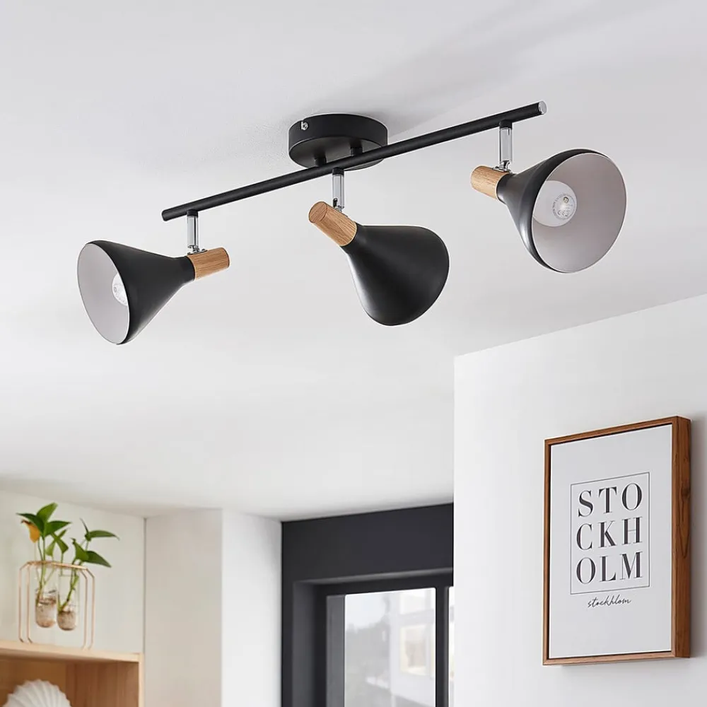 Loftlamper|Pendellamper ^ Lindby loftlampe Arina, 53 cm, sort, 3 lyskilder, E14