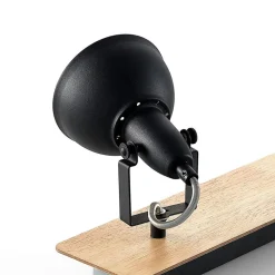 Gang|Loftlamper ^ Lindby loftlampe Aylis, 2 lyskilder, 40 cm, sort, træ, E14