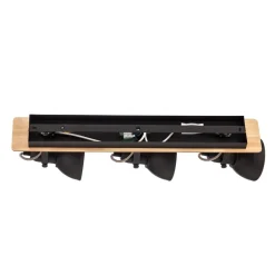 Lindby Gang|Loftlamper > loftlampe Aylis, 3 lyskilder, 60 cm, sort, træ, E14