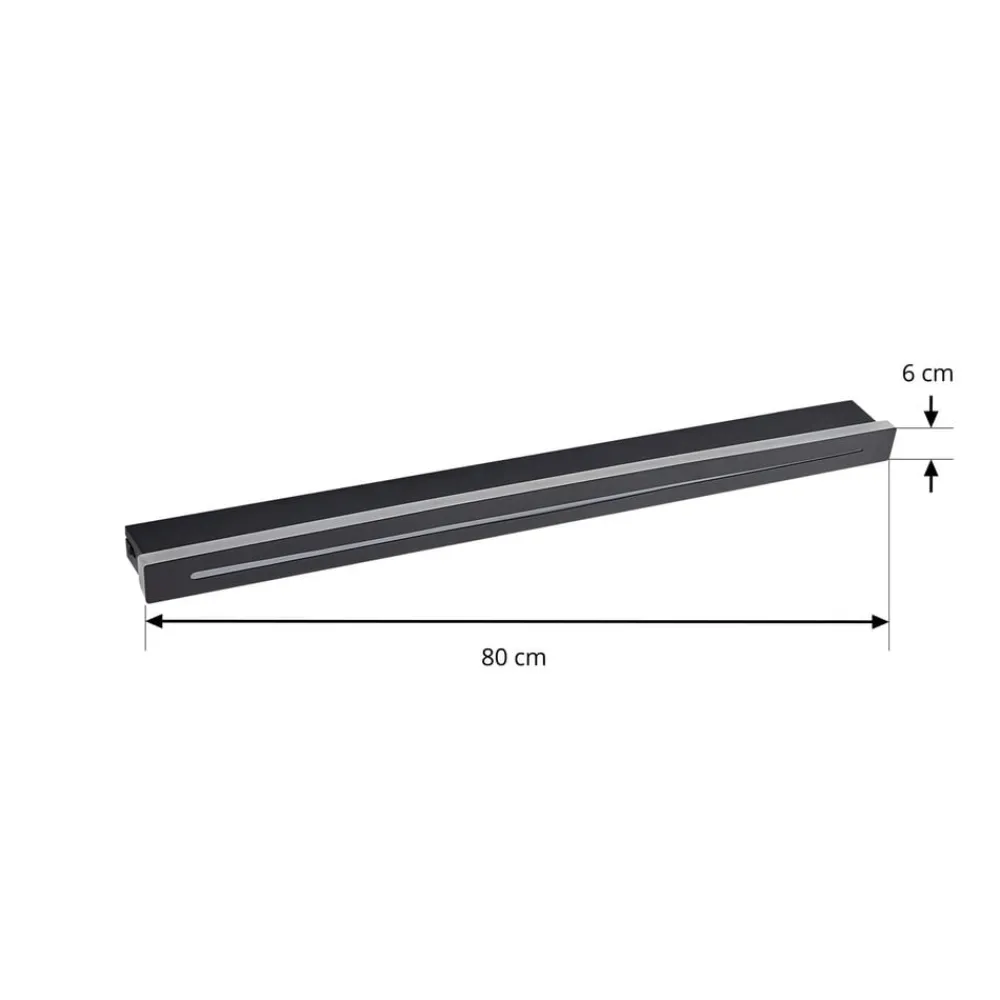 Væglamper ^ Lindby loftlampe Benario, sort, aluminium, 80 cm