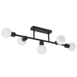 Lindby Gang|Loftlamper > loftlampe Biscala, 5flg, sort/opal