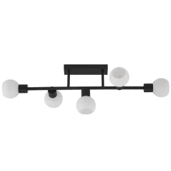 Lindby Gang|Loftlamper > loftlampe Biscala, 5flg, sort/opal