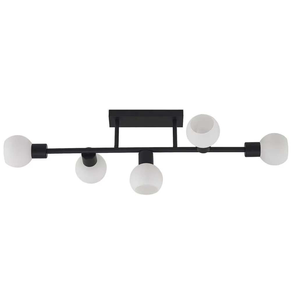 Lindby Gang|Loftlamper > loftlampe Biscala, 5flg, sort/opal