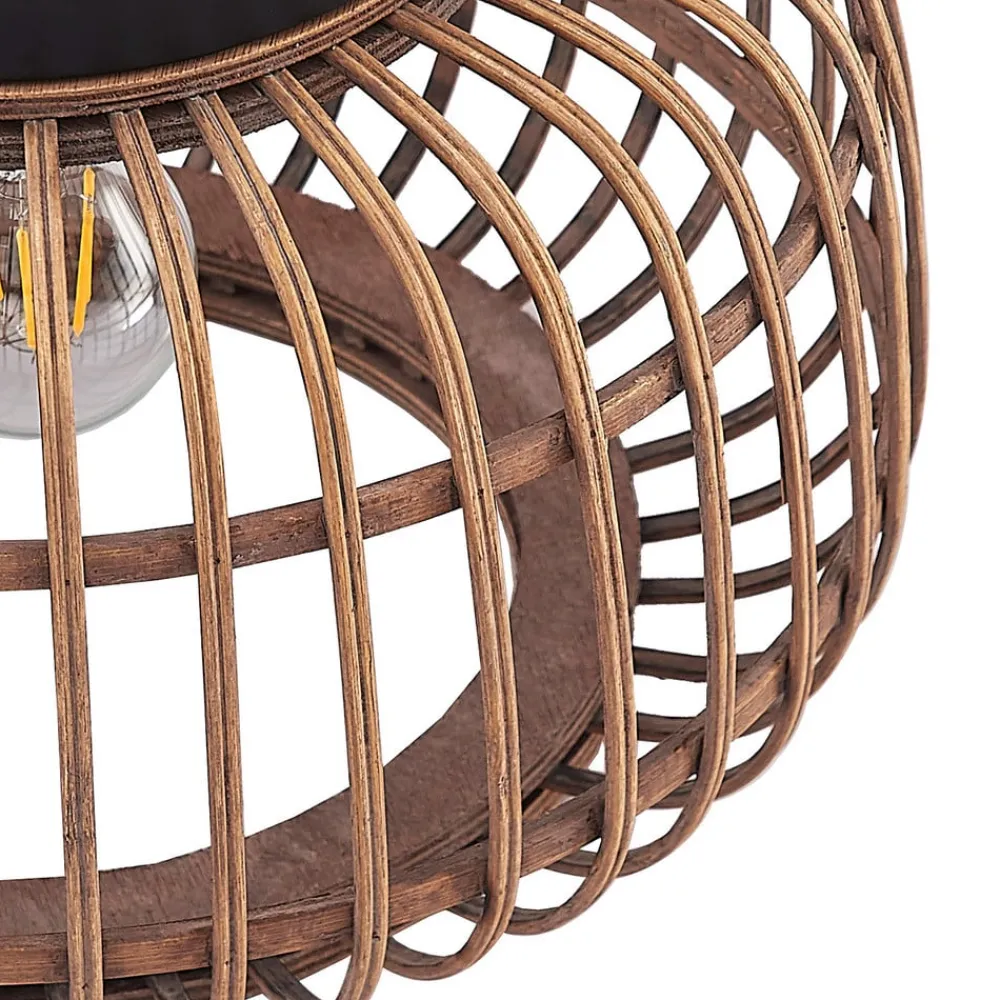 Lindby Loftlamper|Loftlamper > loftlampe Bominio, Ø 33 cm, rattan, træ, E27