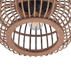 Lindby Loftlamper|Loftlamper > loftlampe Bominio, Ø 33 cm, rattan, træ, E27