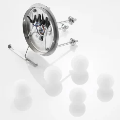 Loftlamper ^ Lindby loftlampe Chrissy, Ø 27 cm, krom, 5 lyskilder, glas