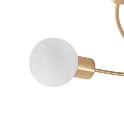 Gang|Loftlamper ^ Lindby loftlampe Ciala, 7 lyskilder, messingfarvet, glas