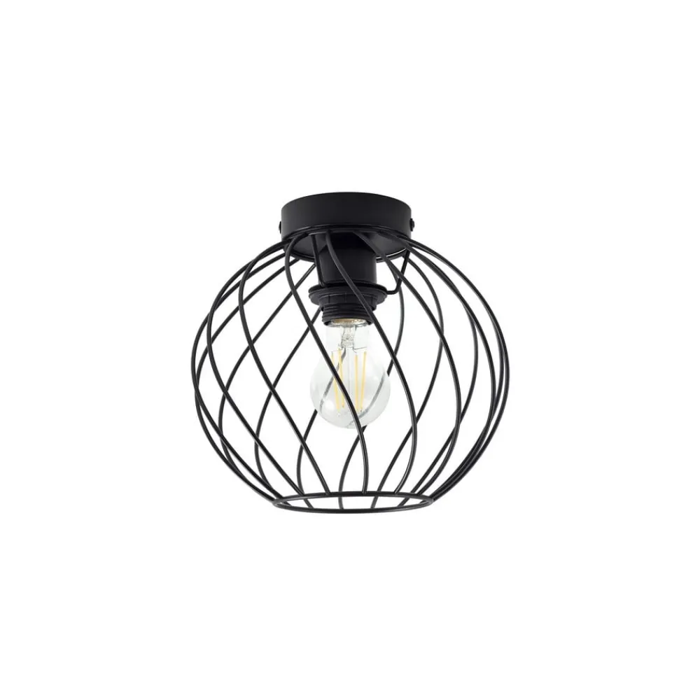 Gang|Loftlamper ^ Lindby loftlampe Danika, Ø 25 cm, sort, metal