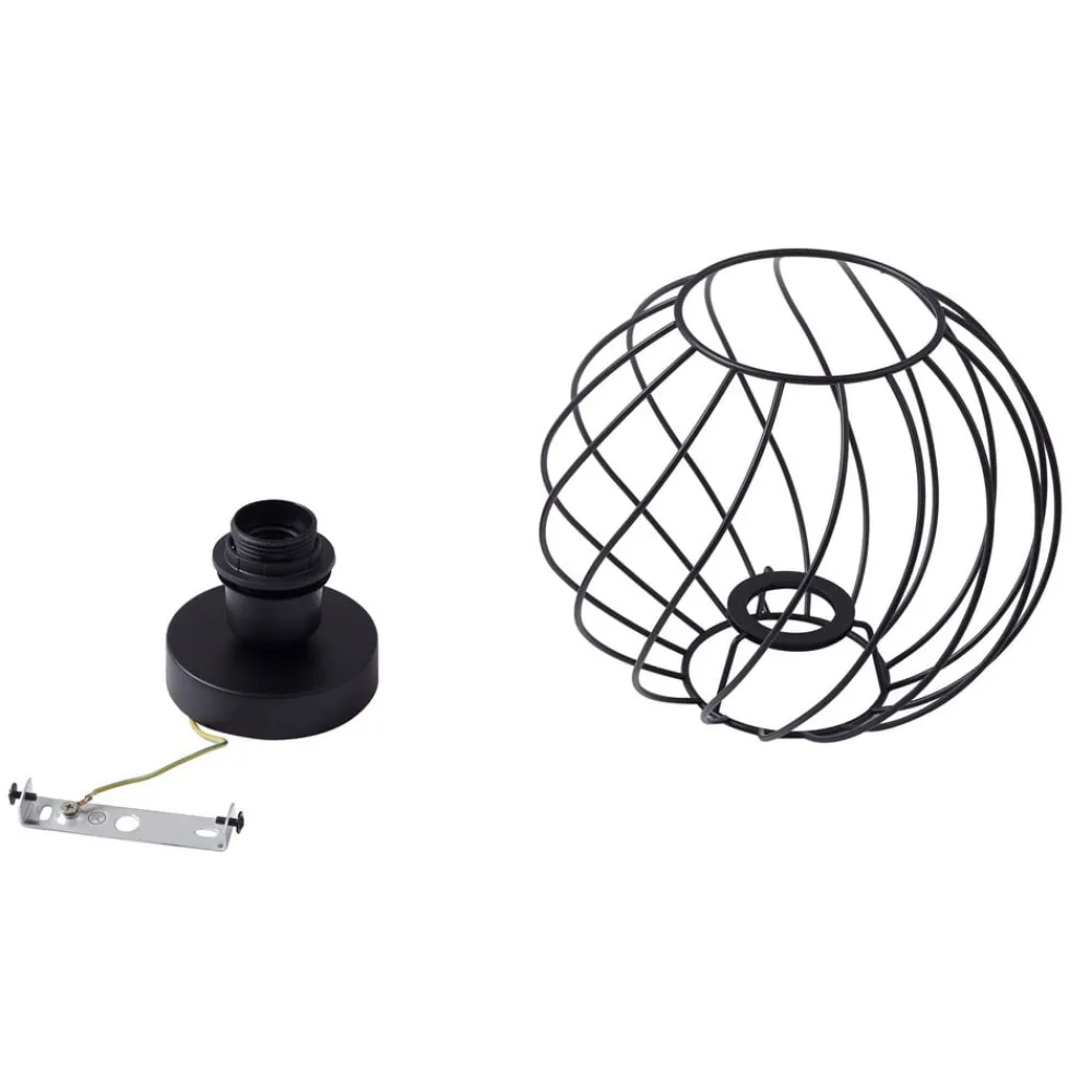 Gang|Loftlamper ^ Lindby loftlampe Danika, Ø 25 cm, sort, metal