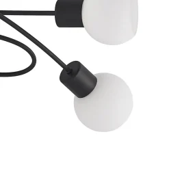 Lindby Loftlamper > loftlampe Elaina, 66 cm, 5 lyskilder, sort/hvid, E14