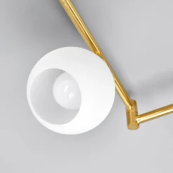 Lindby Loftlamper|Pendellamper > loftlampe Elaina, 180 cm, 6 lyskilder, messing, glas, E14
