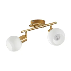 Loftlamper|Pendellamper ^ Lindby loftlampe Elaina, 30 cm, 2 lyskilder, messing, glas, E14