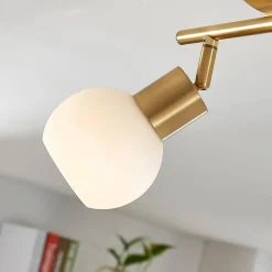 Loftlamper|Pendellamper ^ Lindby loftlampe Elaina, 30 cm, 2 lyskilder, messing, glas, E14