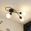 Lindby Loftlamper|Loftlamper > loftlampe Elaina, 54 cm, 3 lyskilder, sort/hvid, E14