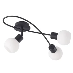 Lindby Loftlamper|Loftlamper > loftlampe Elaina, 54 cm, 3 lyskilder, sort/hvid, E14