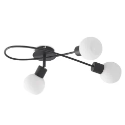 Lindby Loftlamper|Loftlamper > loftlampe Elaina, 54 cm, 3 lyskilder, sort/hvid, E14