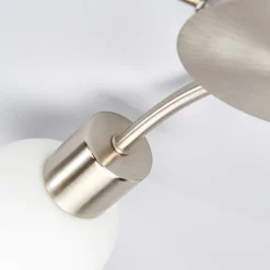 Lindby Loftlamper|Loftlamper > loftlampe Elaina, Ø 54cm, 5 lyskilder, nikkel, glas, E14