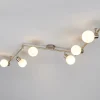 Lindby Gang|Loftlamper > loftlampe Elaina, 180 cm, 6 lyskilder, nikkel, glas, E14