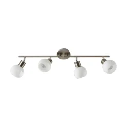 Lindby Gang|Loftlamper > loftlampe Elaina, 70 cm, 4 lyskilder, nikkel, glas, E14