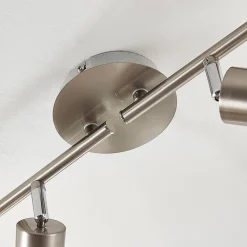Lindby Gang|Loftlamper > loftlampe Elaina, 70 cm, 4 lyskilder, nikkel, glas, E14