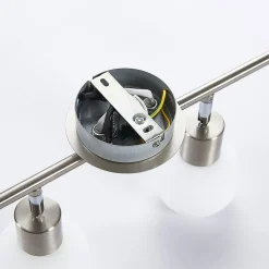 Lindby Gang|Loftlamper > loftlampe Elaina, 70 cm, 4 lyskilder, nikkel, glas, E14
