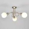 Lindby Gang|Loftlamper > loftlampe Elaina, Ø 38cm, 3 lyskilder, nikkel, glas, E14