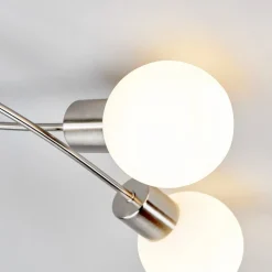 Lindby Gang|Loftlamper > loftlampe Elaina, 50 cm, 3 lyskilder, nikkel, glas, E14