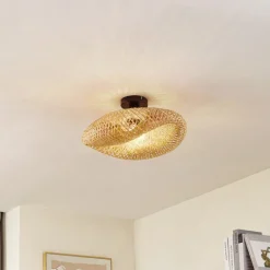 Lindby Loftlamper|Pendellamper > loftlampe Eleane, bambus, natur, Ø 50 cm