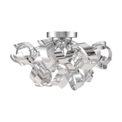 Loftlamper ^ Lindby loftlampe Elviro, Ø 50 cm, kromfarvet, metal
