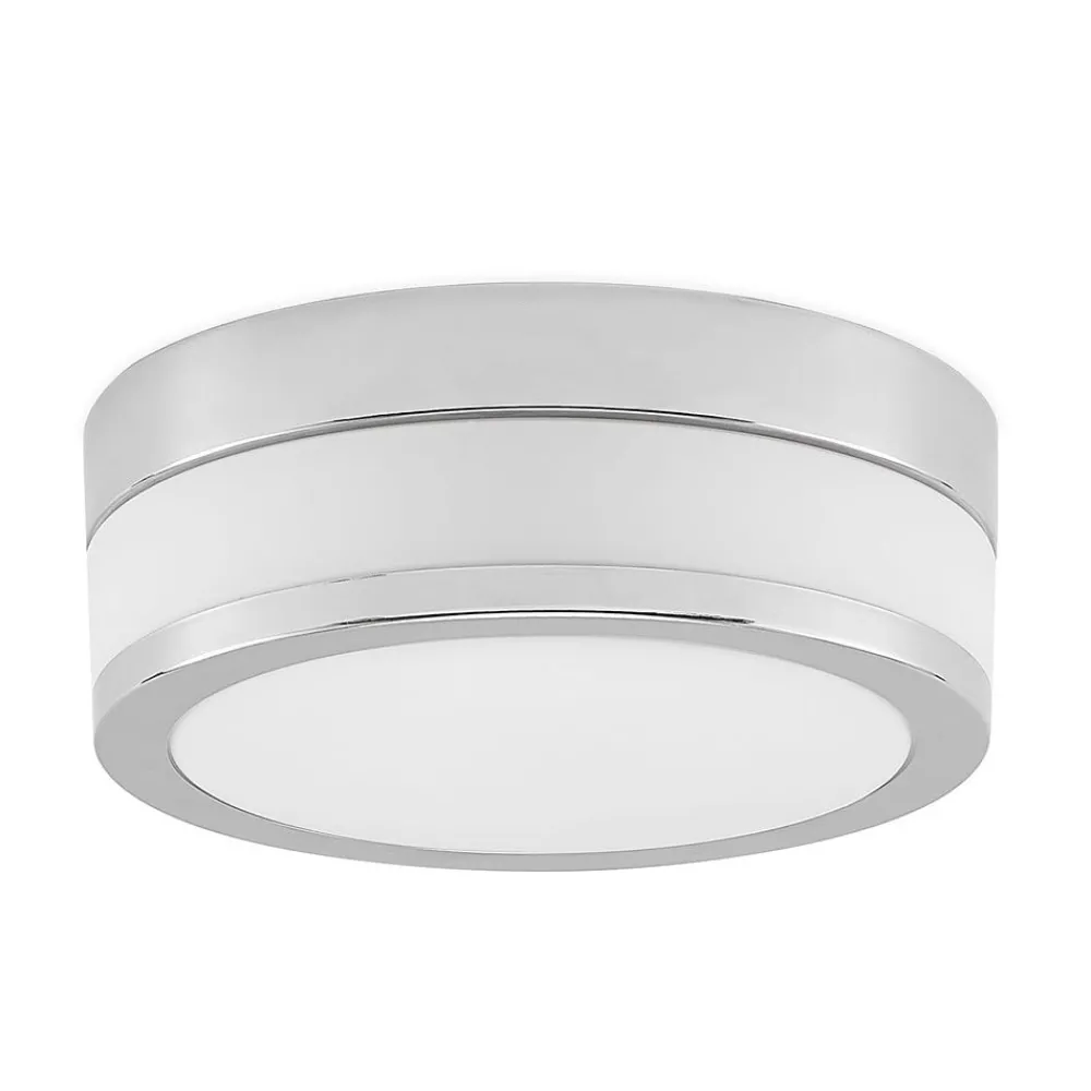 Lindby Gang|Loftlamper > loftlampe Flavi, Ø 23 cm, krom, glas, IP44, E27