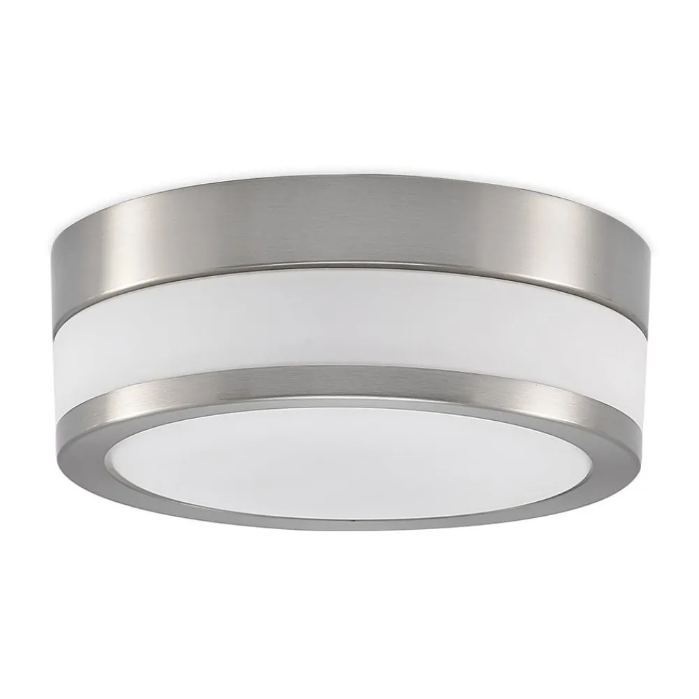 Lindby Loftlamper > Loftlampe Flavi, Ø 23 cm, nikkel, glas, IP44, E27