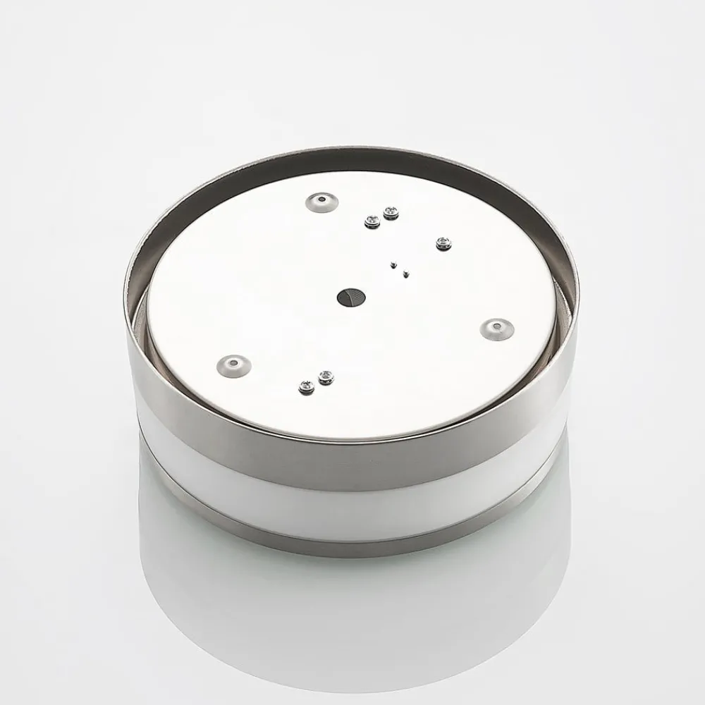 Lindby Loftlamper > Loftlampe Flavi, Ø 23 cm, nikkel, glas, IP44, E27