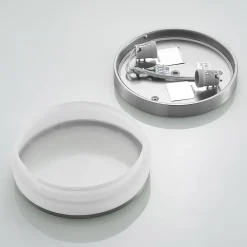 Loftlamper ^ Lindby Loftlampe Flavi, Ø 28 cm, nikkel, glas, IP44, E27