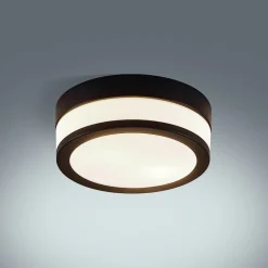Lindby Gang|Loftlamper > loftlampe Flavi, Ø 23 cm, sort, glas, IP44, E27