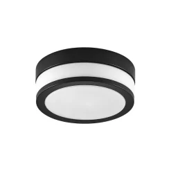 Lindby Gang|Loftlamper > loftlampe Flavi, Ø 23 cm, sort, glas, IP44, E27