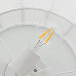 Lindby Loftlamper|Pendellamper > Loftlampe Helin, hvid, Ø 60 cm, tekstil, 3 x E27