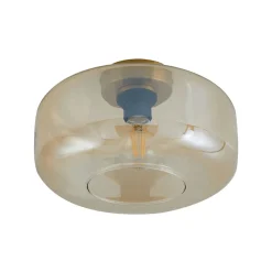 Lindby Loftlamper|Loftlamper > loftlampe Hildur, Ø 28,5 cm, ravfarvet, glas