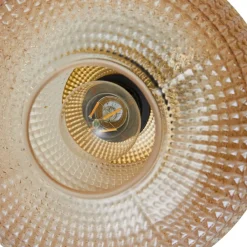 Lindby Loftlamper|Loftlamper > loftlampe Hildur, Ø 25 cm, ravfarvet, glas