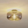 Lindby Loftlamper|Loftlamper > loftlampe Hildur, Ø 28,5 cm, røggrå, glas
