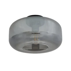 Lindby Loftlamper|Loftlamper > loftlampe Hildur, Ø 28,5 cm, røggrå, glas
