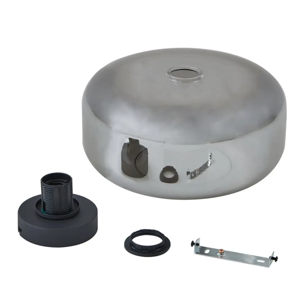 Lindby Loftlamper|Loftlamper > loftlampe Hildur, Ø 28,5 cm, røggrå, glas