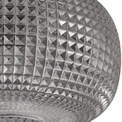 Gang|Loftlamper ^ Lindby loftlampe Hildur, Ø 25 cm, røggrå, glas