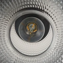 Gang|Loftlamper ^ Lindby loftlampe Hildur, Ø 25 cm, røggrå, glas