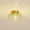 Lindby Gang|Loftlamper > loftlampe Hildur, grøn, glas, Ø 22 cm