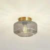 Loftlamper|Loftlamper ^ Lindby loftlampe Hildur, røggrå, glas, Ø 22 cm