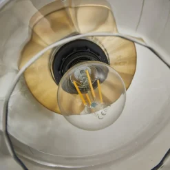 Loftlamper|Loftlamper ^ Lindby loftlampe Hildur, røggrå, glas, Ø 22 cm
