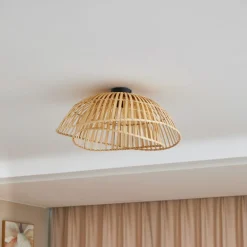 Lindby Loftlamper > loftlampe Ilajus, Ø 62 cm, naturlig bambus