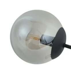 Loftlamper|Pendellamper ^ Lindby loftlampe Isamer, røggrå, Ø 80 cm, kugle