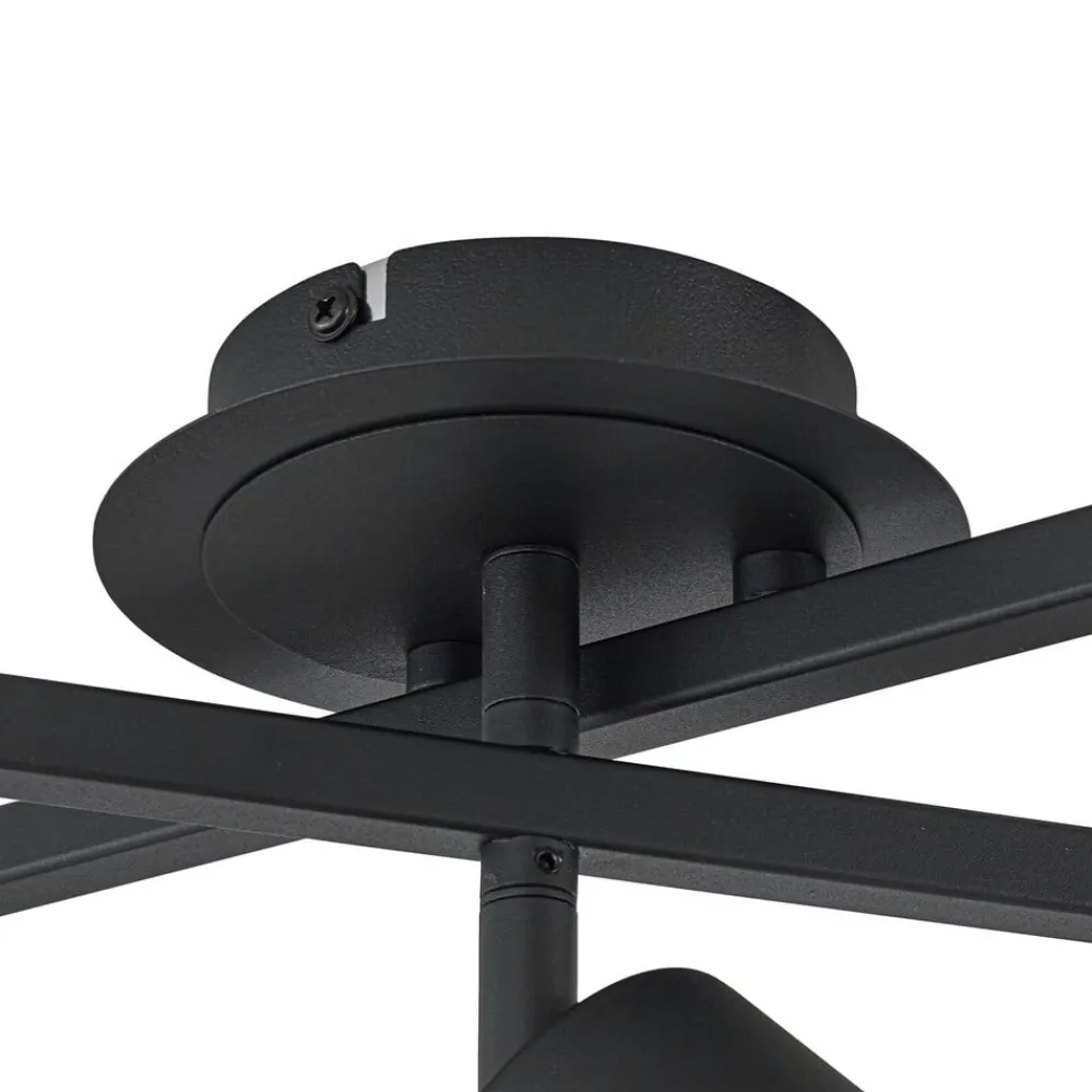 Gang|Loftlamper ^ Lindby loftlampe Joffrey, 78 cm, sort, 5 lyskilder, GU10