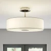 Lindby Gang|Pendellamper > loftlampe Josia, hvid, stof, Ø 47 cm, E27